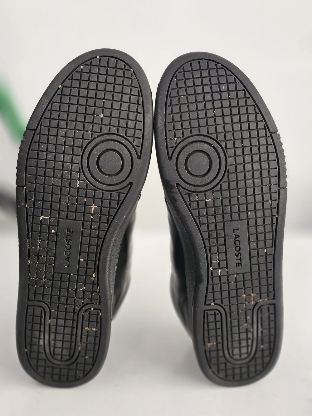 Lacoste Tennis Heritage Low Top Black Leather Sneakers Green Crocodile Mens 12